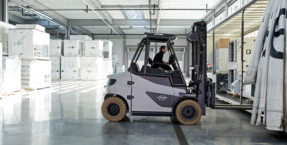 The air handling units are loaded inside the building, protected from the weather. The air handling units are loaded inside the building, protected from the weather.