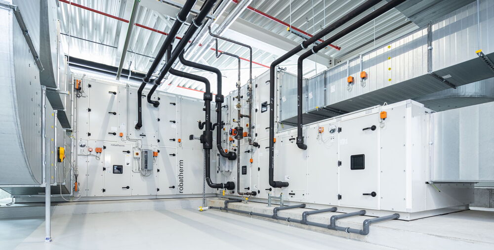 View of one of the 13 indoor AHUs.