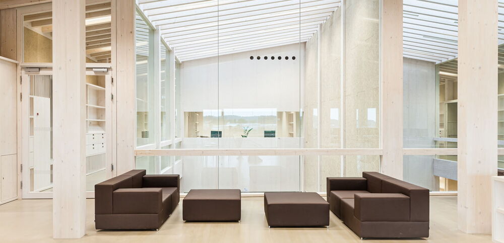Open, light-filled rooms are the distinguishing feature of the new building. Open, light-filled rooms are the distinguishing feature of the new building.
